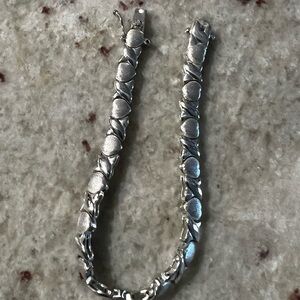 Sterling Silver Bracelet with Oval Links